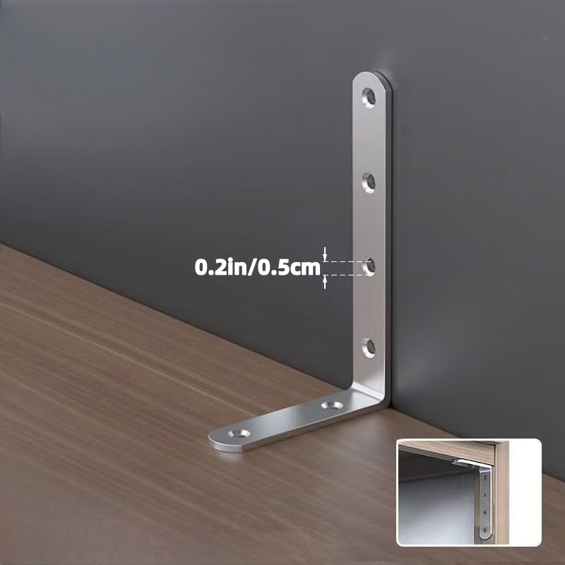 Woodworking Joints - 4pcs modern stainless steel corner L-shaped