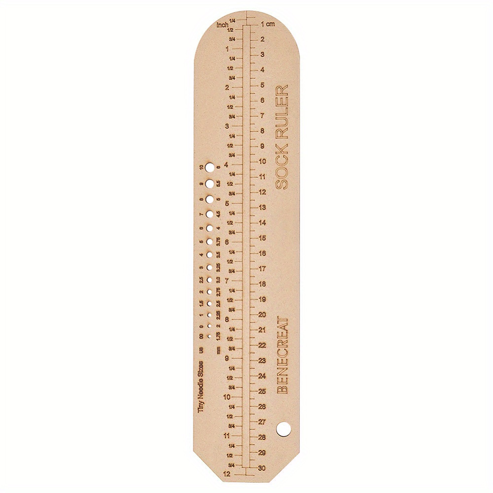 Woodworking Diy Projects - Flat 2D Wooden Sock Knitting Ruler