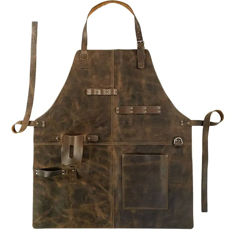 Woodworking Artisans - Retro PU Leather Apron Unisex Artisan
