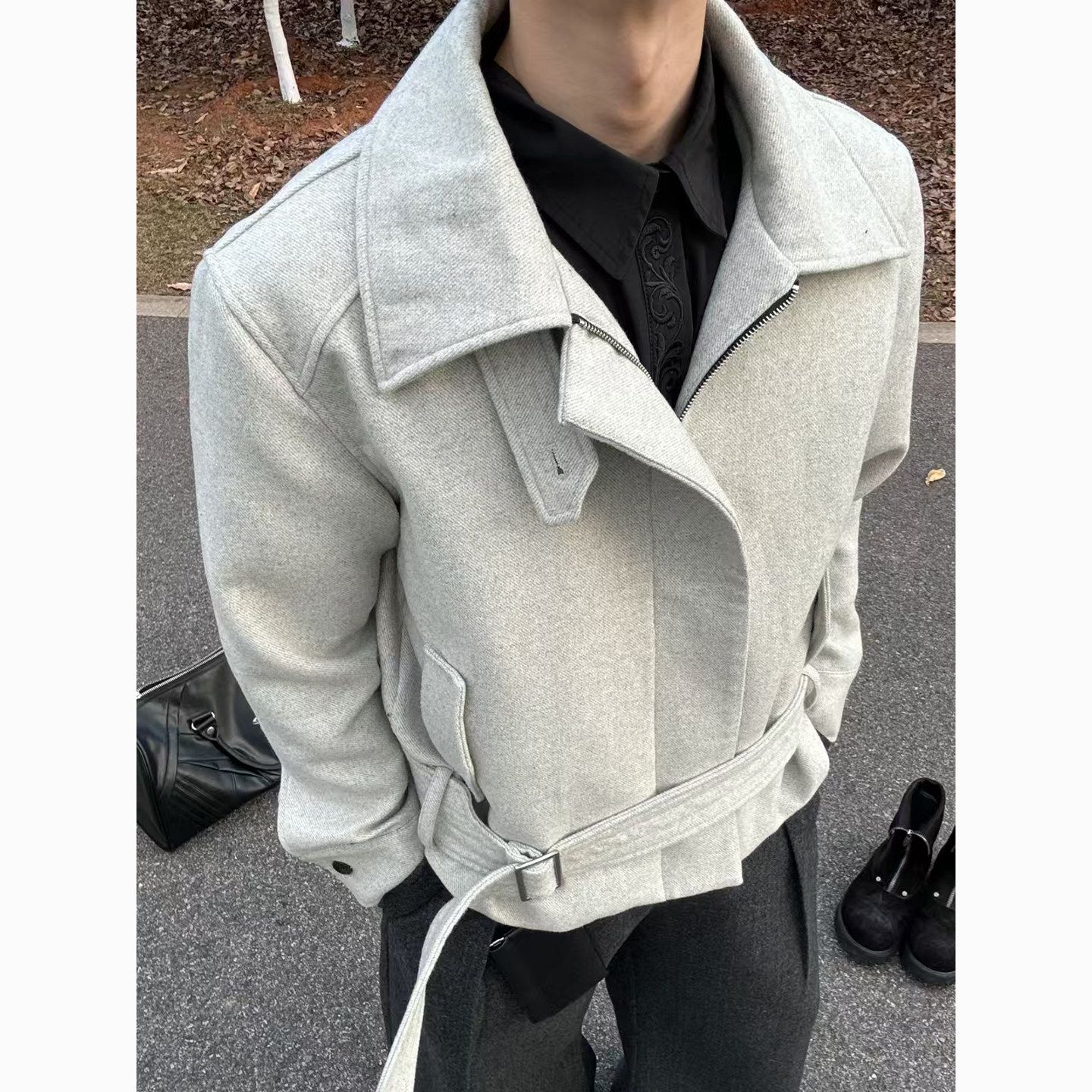 Wool Blend Jacket Man Green Me - Woodworking Artisans ulasan dan harga