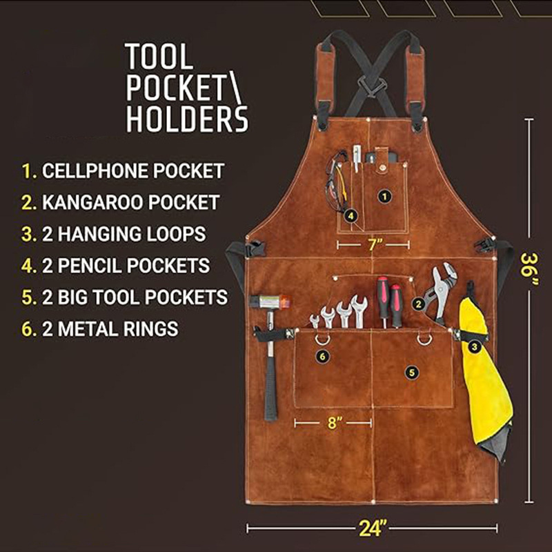 Flame-retardant and waterproof - Woodworking Apron ulasan dan harga