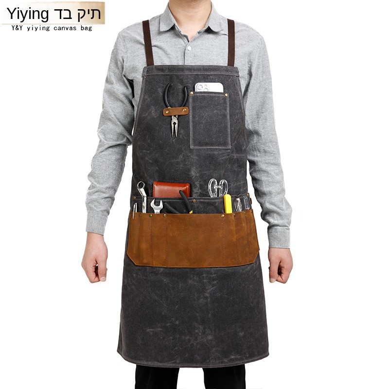 Oil Wax Canvas Apron Tool Pouc - Woodworking Apron ulasan dan harga