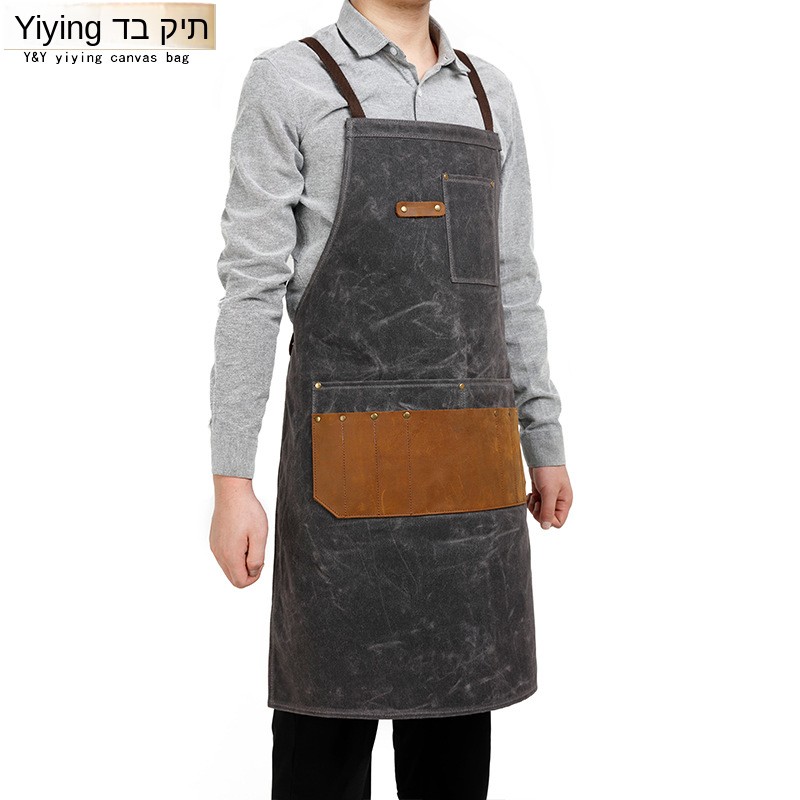 Oil Wax Canvas Apron Tool Pouc - Woodworking Apron ulasan dan harga
