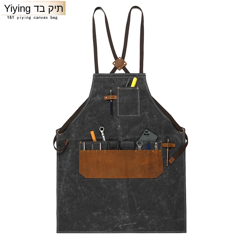 Oil Wax Canvas Apron Tool Pouc - Woodworking Apron ulasan dan harga