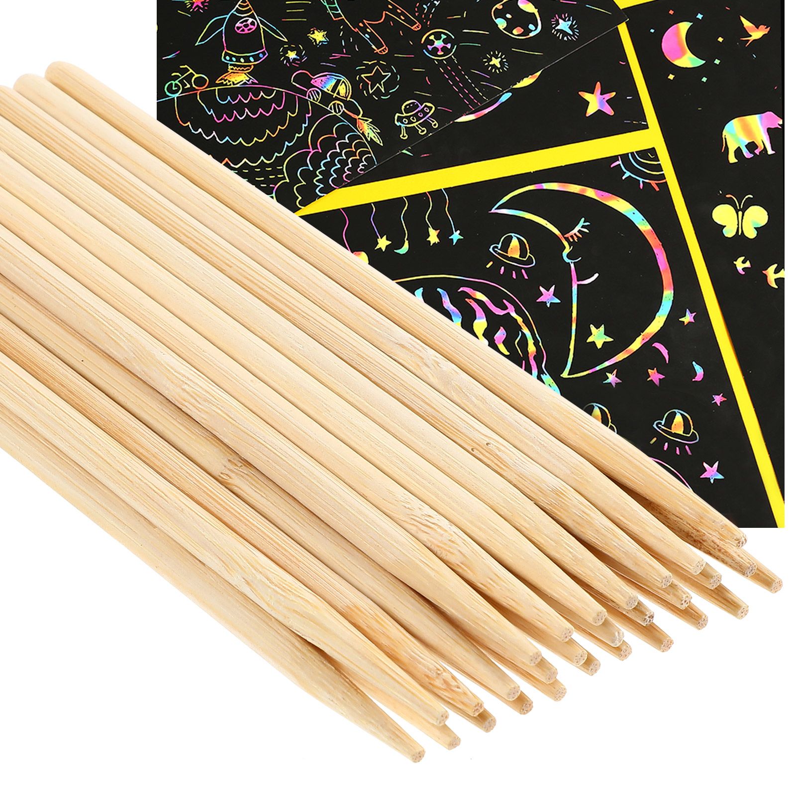 30pcs Scratch Bamboo Pens Wax  - Woodworking Crafts ulasan dan harga