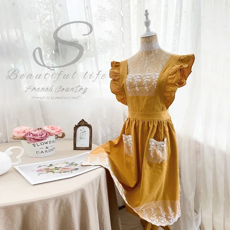 Female Women Apron Cotton Line - Woodworking Apron ulasan dan harga