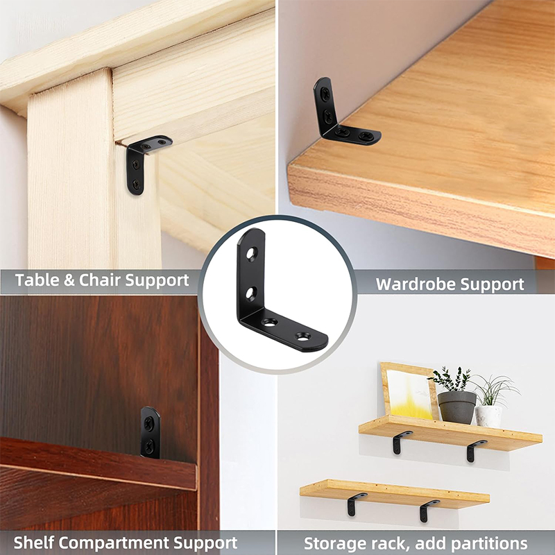 6-20 Pcs Black Corner Brace L  - Woodworking Joints ulasan dan harga