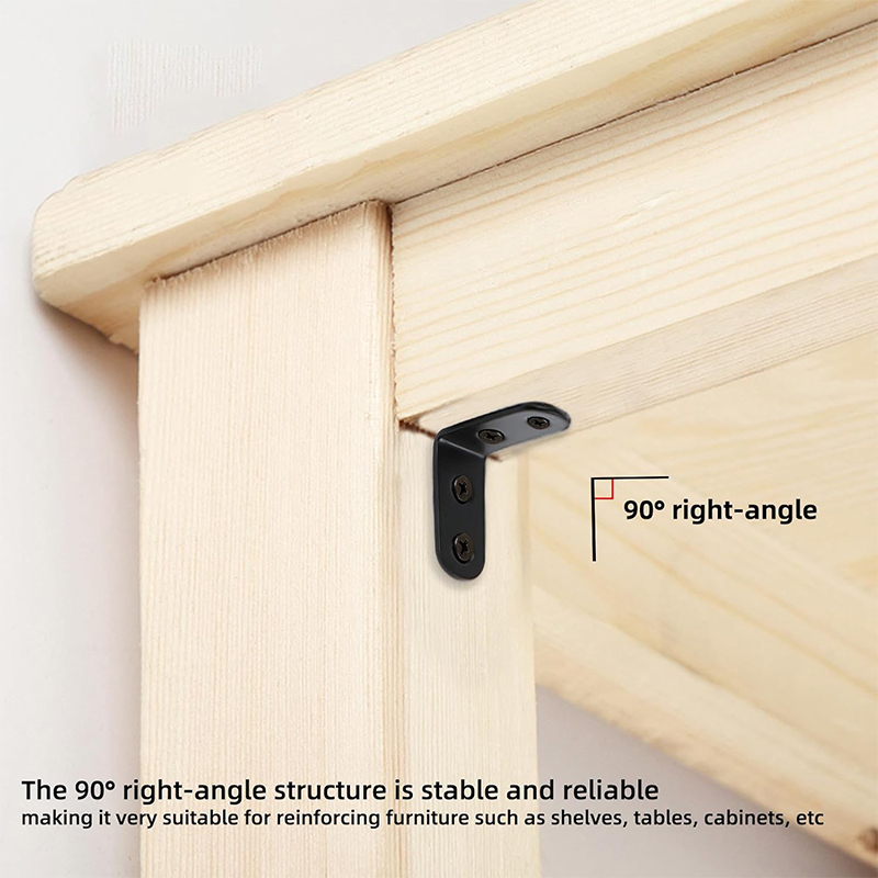 6-20 Pcs Black Corner Brace L  - Woodworking Joints ulasan dan harga