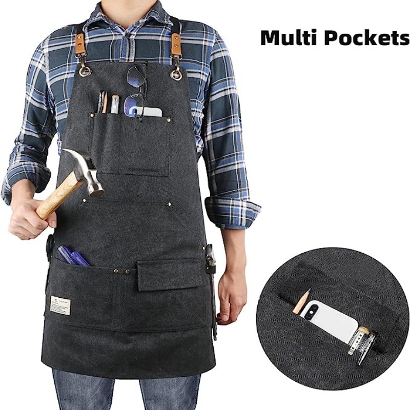 Thick Canvas Waterproof Apron  - Woodworking Artisans ulasan dan harga