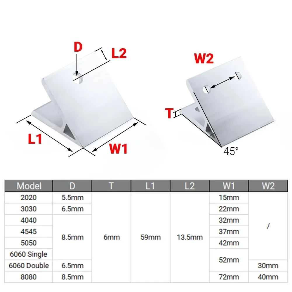 4Pcs 45 Degree Angle Corner Br - Woodworking Joints ulasan dan harga