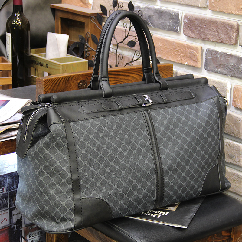 Fashion Plaid Travel Bag Men H - Woodworking Brand ulasan dan harga