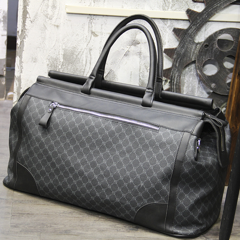 Fashion Plaid Travel Bag Men H - Woodworking Brand ulasan dan harga