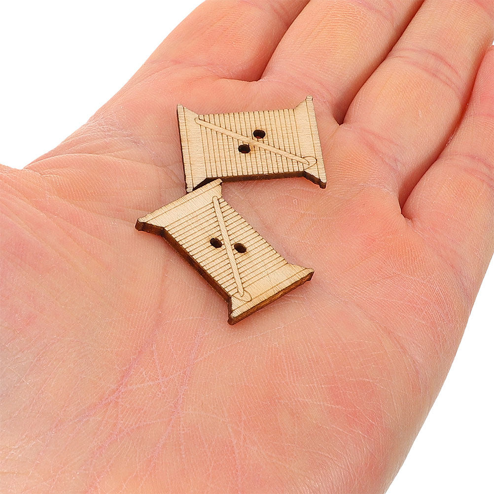 100Pcs Wooden Embroidery Floss - Woodworking Crafts ulasan dan harga