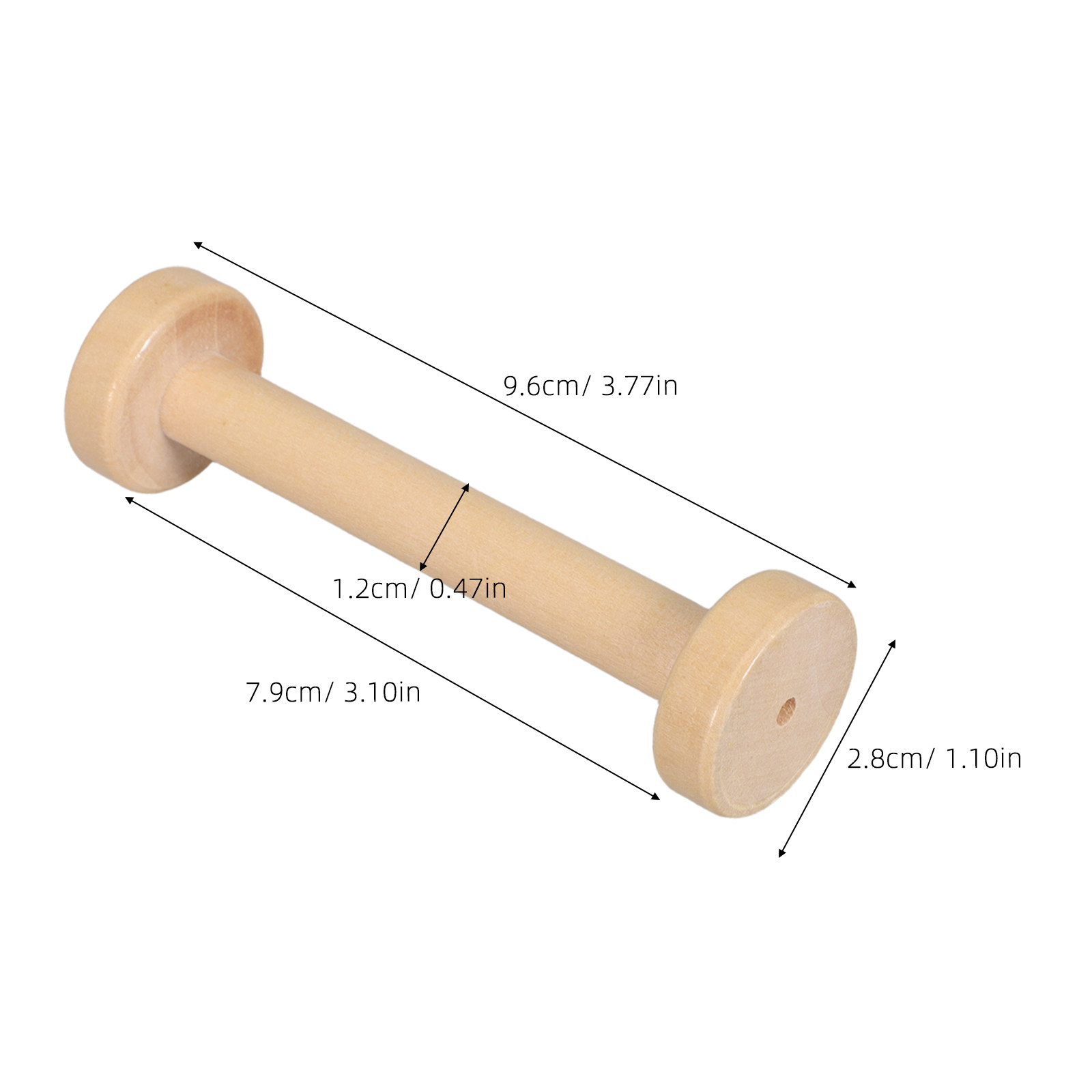 5Pcs Wooden Spools Natural Vin - Woodworking Crafts ulasan dan harga