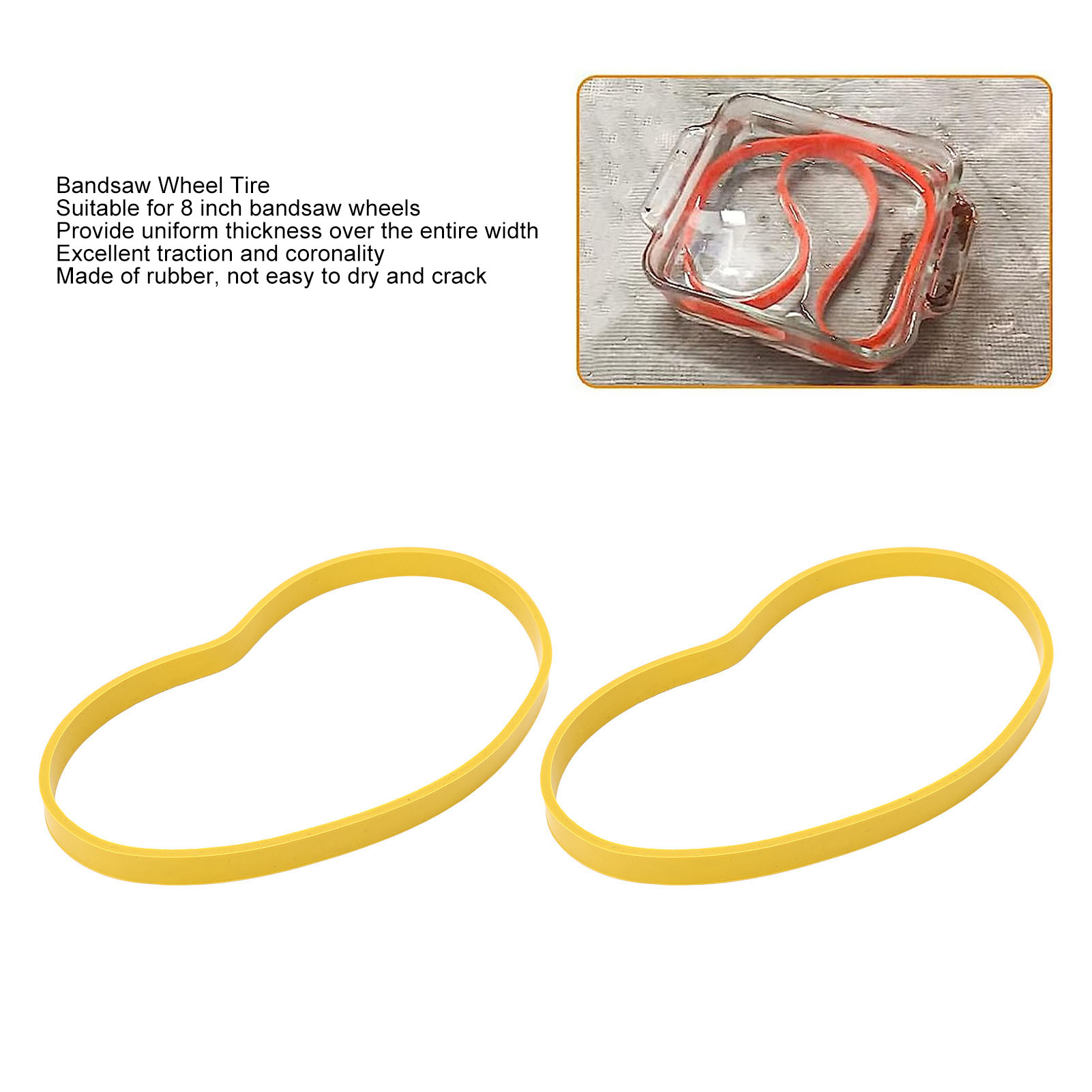 2PCS Bandsaw Bands Rubber Tire - Woodworking Bandsaw ulasan dan harga