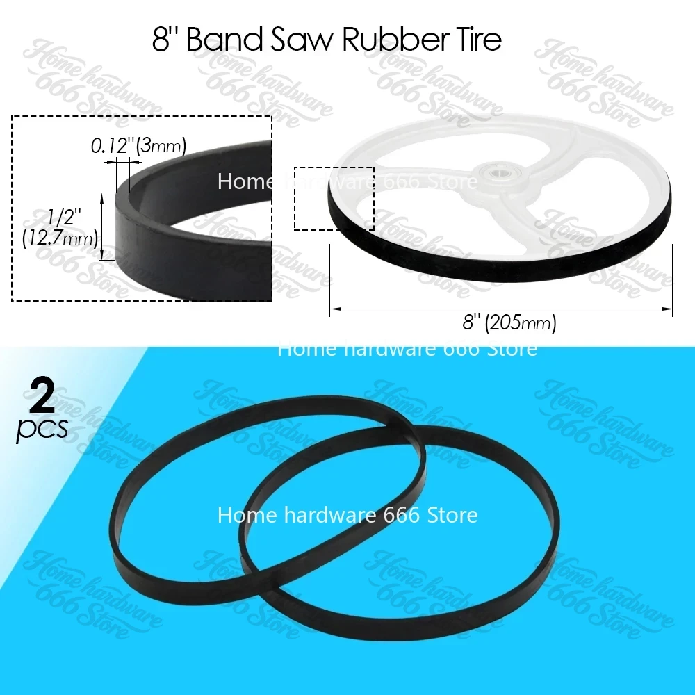 2pcs Bandsaw Rubber Band for 8 - Woodworking Bandsaw ulasan dan harga