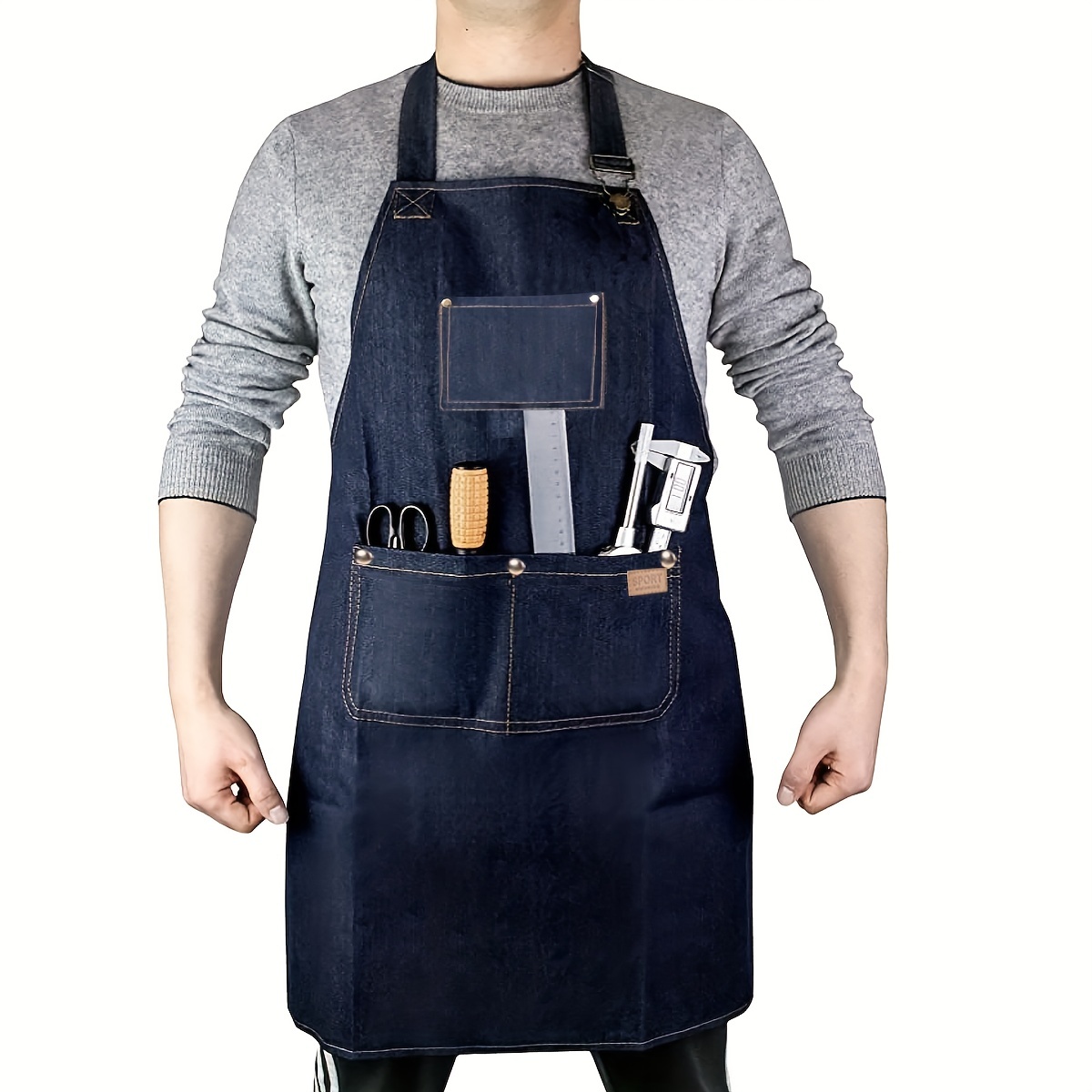 Lightweight Denim Jean Tool Ap - Woodworking Apron ulasan dan harga