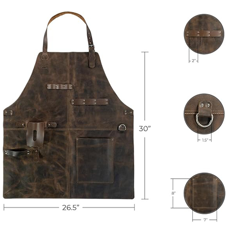 Retro PU Leather Apron, Cross  - Woodworking Artisans ulasan dan harga