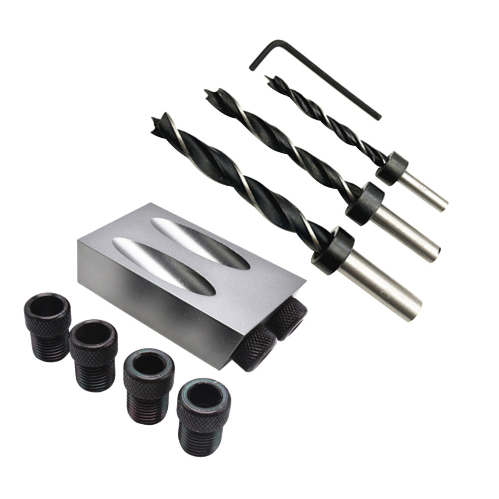 34pcs Oblique Hole Drill Set 1 - Woodworking Joints ulasan dan harga