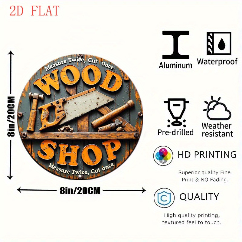 Vintage 2D 8 Inch Round Metal  - Woodworking Art ulasan dan harga